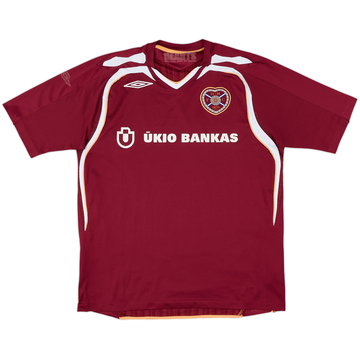 2007-08 Hearts Home Shirt - 8/10 - (L)