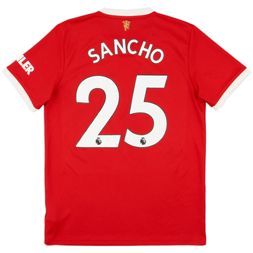 2021-22 Manchester United Home Shirt Sancho #25 - 8/10 - (M)