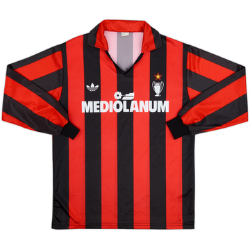 1990-91 AC Milan Basic Home L/S Shirt - 9/10 - (XS)