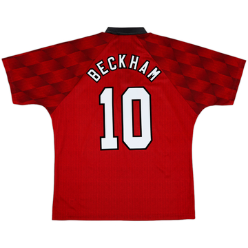 1996-98 Manchester United Home Shirt Beckham #10 - 10/10 - (XL)
