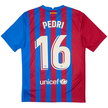 2021-22 Barcelona Home Shirt Pedri #16 - 9/10 - (S)