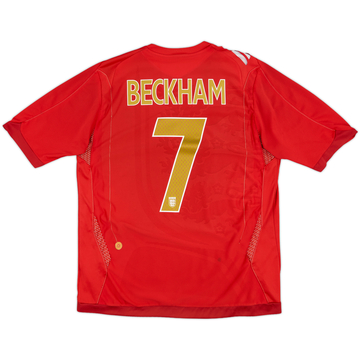 2006-08 England Away Shirt Beckham #7 - 6/10 - (L)