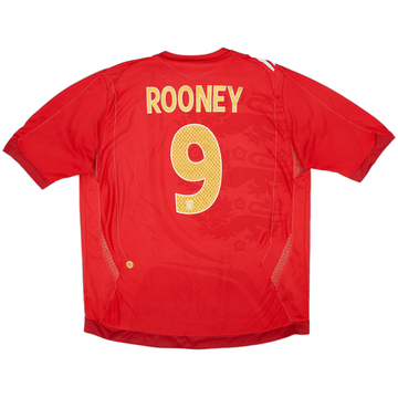 2006-08 England Away Shirt Rooney #9 - 6/10 - (XL)