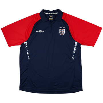 2007-09 England Umbro 1/4 Zip Polo Shirt - 10/10 - (XXL)