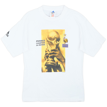 1998 France Champion du Monde adidas Graphic Tee - 9/10 - (L.Boys)