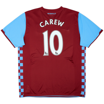 2010-11 Aston Villa Player Issue Home Shirt Carew #10 - 6/10 - (XXL)