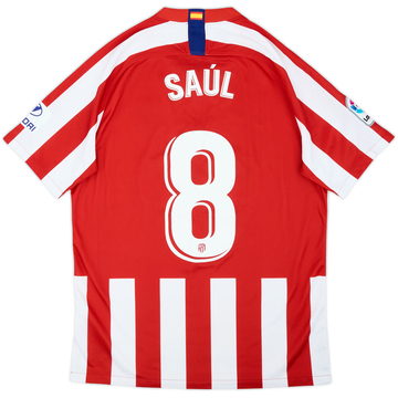 2019-20 Atletico Madrid Home Shirt Saul #7 - 9/10 - (M)