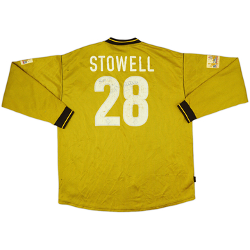 2001-02 Bristol City Match Issue Signed GK Shirt Stowell #28