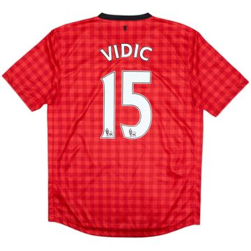 2012-13 Manchester United Home Shirt Vidic #15 - 7/10 - (M)