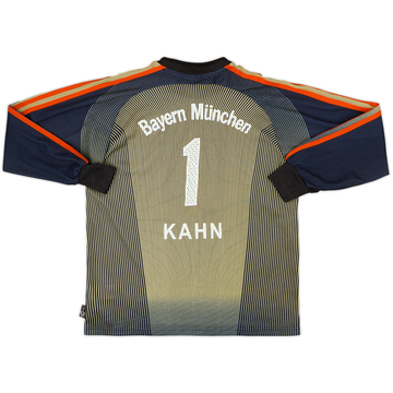 2003-04 Bayern Munich 'Signed' GK Shirt Kahn #1 - 7/10 - (XL.Boys)