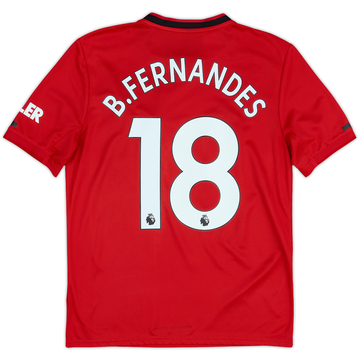 2019-20 Manchester United Home Shirt B.Fernandes #18 - 9/10 - (XL.Boys)