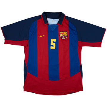 2003-05 Barcelona Handball Player Issue Home Shirt #5 - 6/10 - (L)