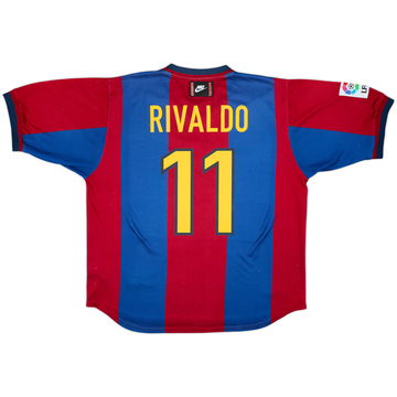 1998-00 Barcelona Home Shirt Rivaldo #11 - 5/10 - (XL)