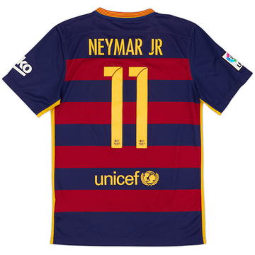 2015-16 Barcelona Home Shirt Neymar Jr #11 - 6/10 - (S)