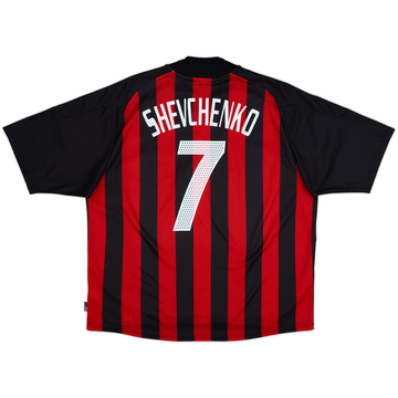 2002-03 AC Milan Home Shirt Shevchenko #7 - 8/10 - (XXL)