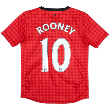 2012-13 Manchester United Camiseta Local Rooney #10 - 8/10 - (13-14 Years)