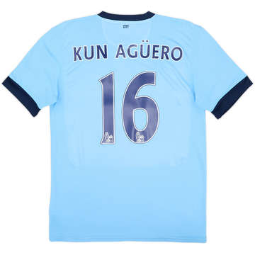 2014-15 Manchester City Home Shirt Kun Aguero #16 - 6/10 - (M)