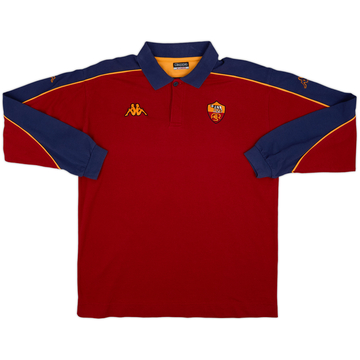 2002-03 Roma Kappa Polo L/S Shirt - 9/10 - (XL)