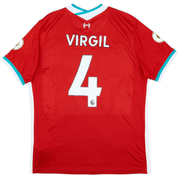 2020-21 Liverpool Home Shirt Virgil #4 - 6/10 - (L)