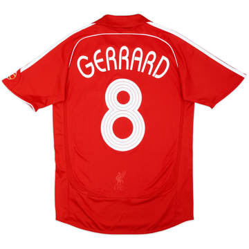 2006-08 Liverpool Home Shirt Gerrard #8 - 9/10 - (S)
