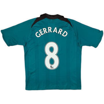 2008-09 Liverpool Third Shirt Gerrard #8 - 6/10 - (M.Boys)