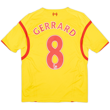 2014-15 Liverpool Away Shirt Gerrard #8 - 7/10 - (M.Boys)