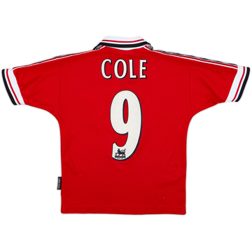 1998-00 Manchester United Home Shirt Cole #9 - 8/10 - (S.Boys)