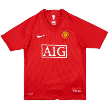 2007-09 Manchester United Home Shirt - 4/10 - (L.Boys)