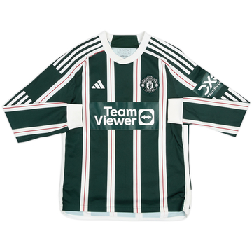 2023-24 Manchester United Away L/S Shirt - 8/10 - (L.Boys)