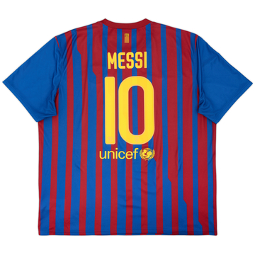 2011-12 Barcelona Basic Home Shirt Messi #10 - 8/10 - (XXL)