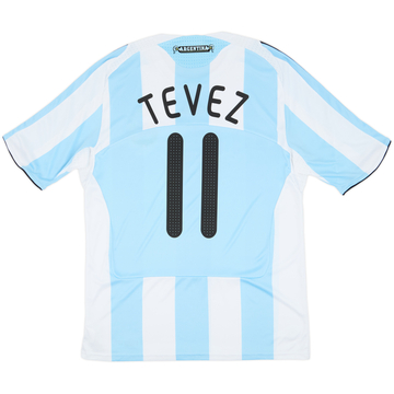 2007-09 Argentina Home Shirt Tevez #11 - 6/10 - (L)