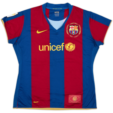 2007-08 Barcelona Home Shirt - 7/10 - (Women's L)