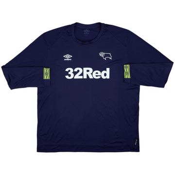2018-19 Derby County Away L/S Shirt - 5/10 - (3XL)