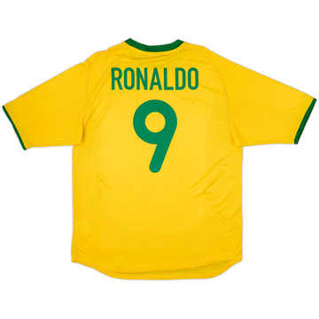 2000-02 Brazil Home Shirt Ronaldo #9 - 8/10 - (L)