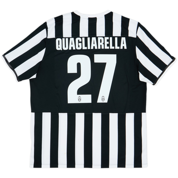 2013-14 Juventus Home Shirt Quagliarella #27 - 9/10 - (XXL)
