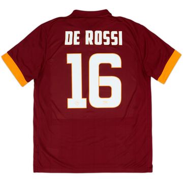 2014-15 Roma Home Shirt De Rossi #16 - 8/10 - (L)