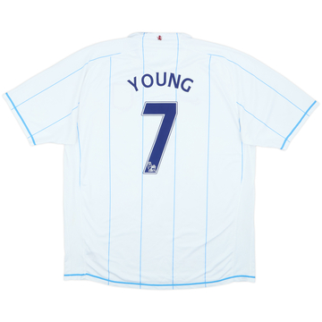 2007-08 Aston Villa Away Shirt Young #7 - 9/10 - (XXL)