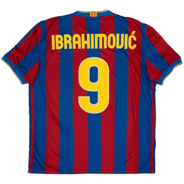 2009-10 Barcelona Home Shirt Ibrahimovic #9 - 6/10 - (L)
