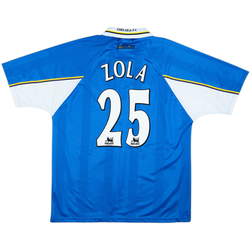 1997-99 Chelsea Home Shirt Zola #25 - 8/10 - (XL)