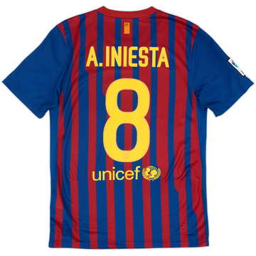 2011-12 Barcelona Home Shirt A.Iniesta #8 - 7/10 - (S)