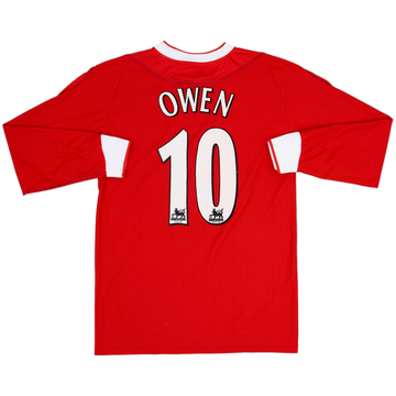 Camiseta L/S de local del Liverpool 2002-04 Owen #10 - 8/10 - (S)
