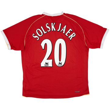 2006-07 Manchester United Home Shirt Solskjaer #20 - 7/10 - (XL)