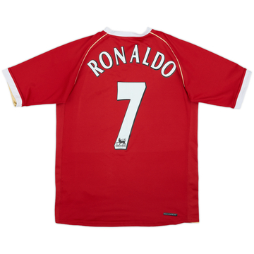 2006-07 Manchester United Home Shirt Ronaldo #7 - 7/10 - (XL.Boys)