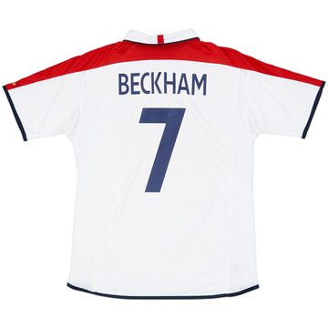 2003-05 England Home Shirt Beckham #7 - 7/10 - (L)