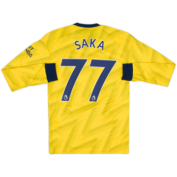 2019-20 Arsenal Away L/S Shirt Saka #77 (XS)