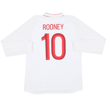 2012-13 England Home L/S Shirt Rooney #10 - 8/10 - (L)