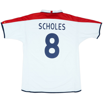 2003-05 England Home Shirt Scholes #8 - 7/10 - (XL)
