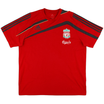 2009-10 Liverpool adidas Cotton Tee - 8/10 - (L)