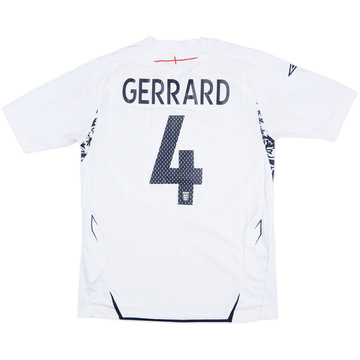 2007-09 England Home Shirt Gerrard #4 - 9/10 - (S)