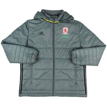 2016-17 Middlesbrough adidas Hooded Padded Bench Coat - 8/10 - (XL)